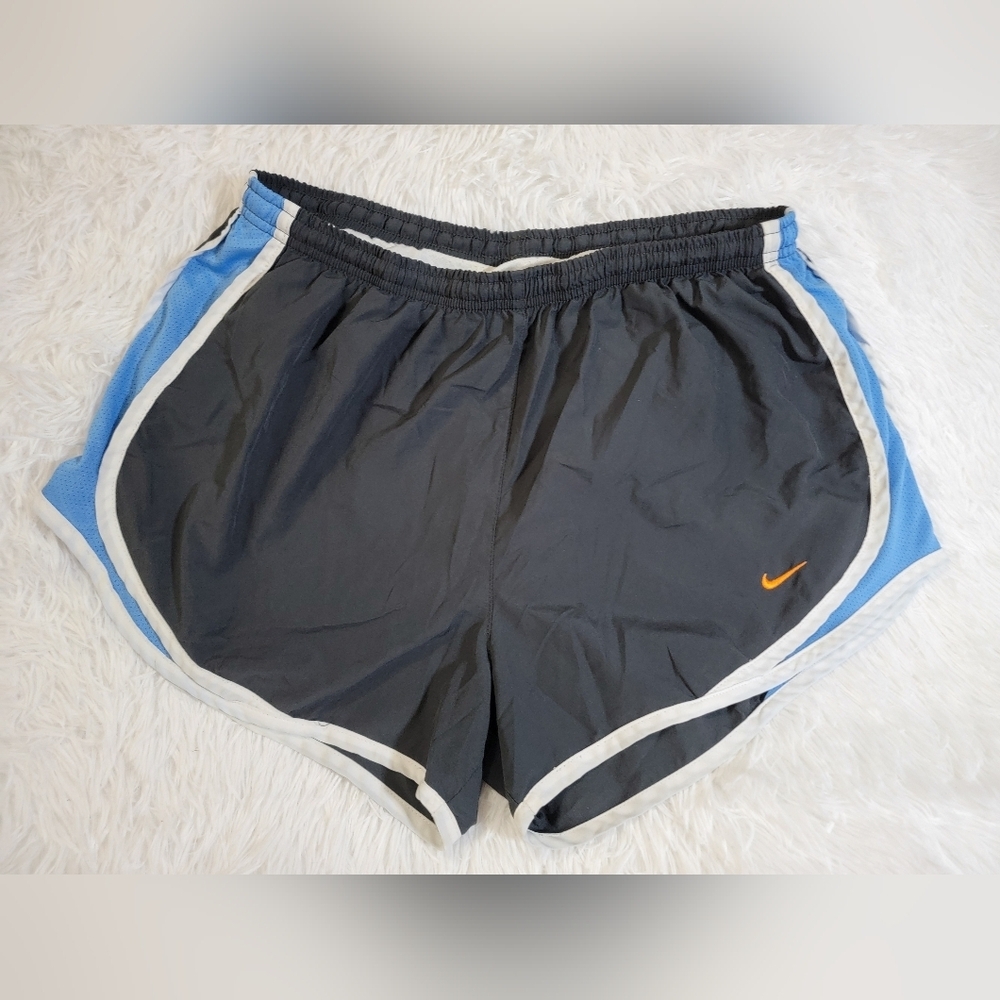 Nike Running Womens Large Gray and Blue Athletic Shorts